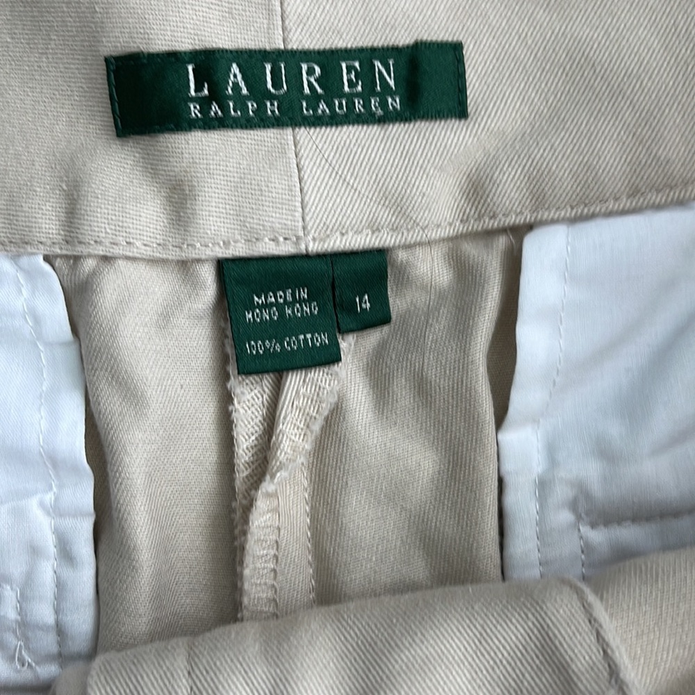 Lauren Ralph Lauren tan shorts size 14 - Picture 2 of 3